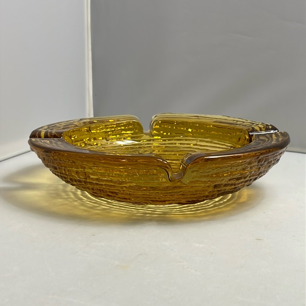 1960s Anchor Hocking Soreno Gold Ashtray 6.25” Super Retro! - Picture 5 of 7